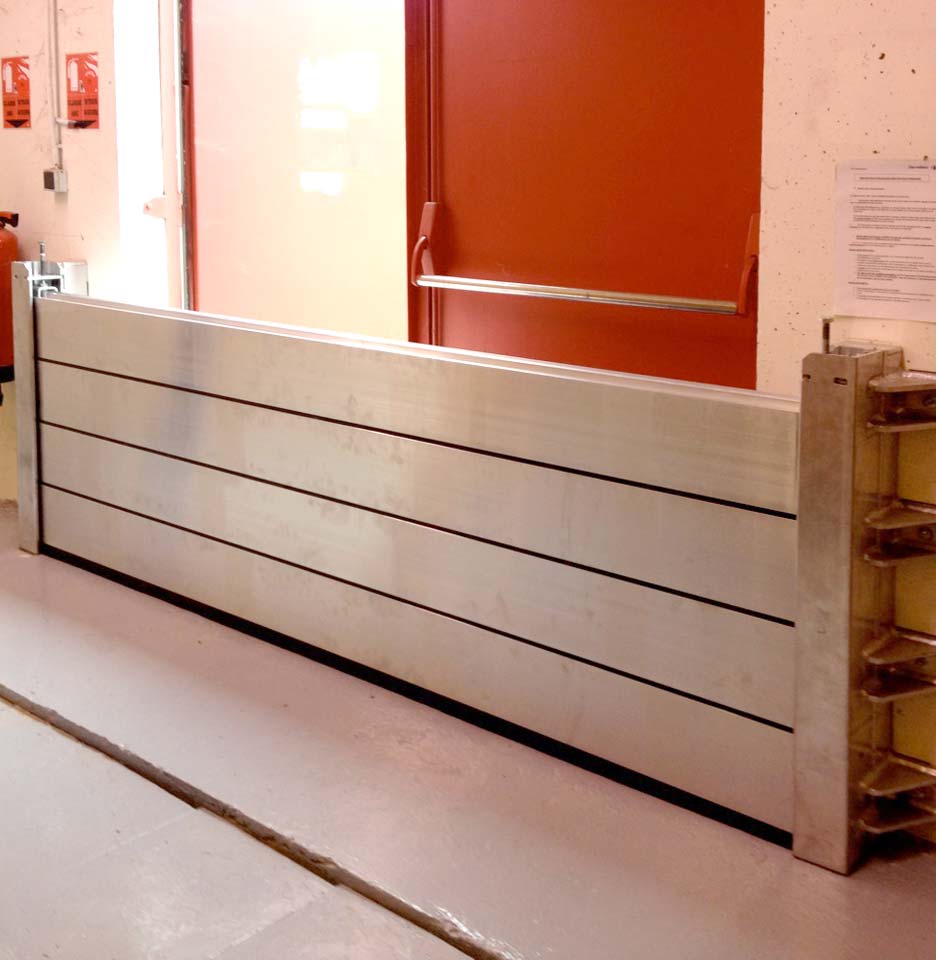 Installation dispositifs anti inondation zone commerciale carrefour