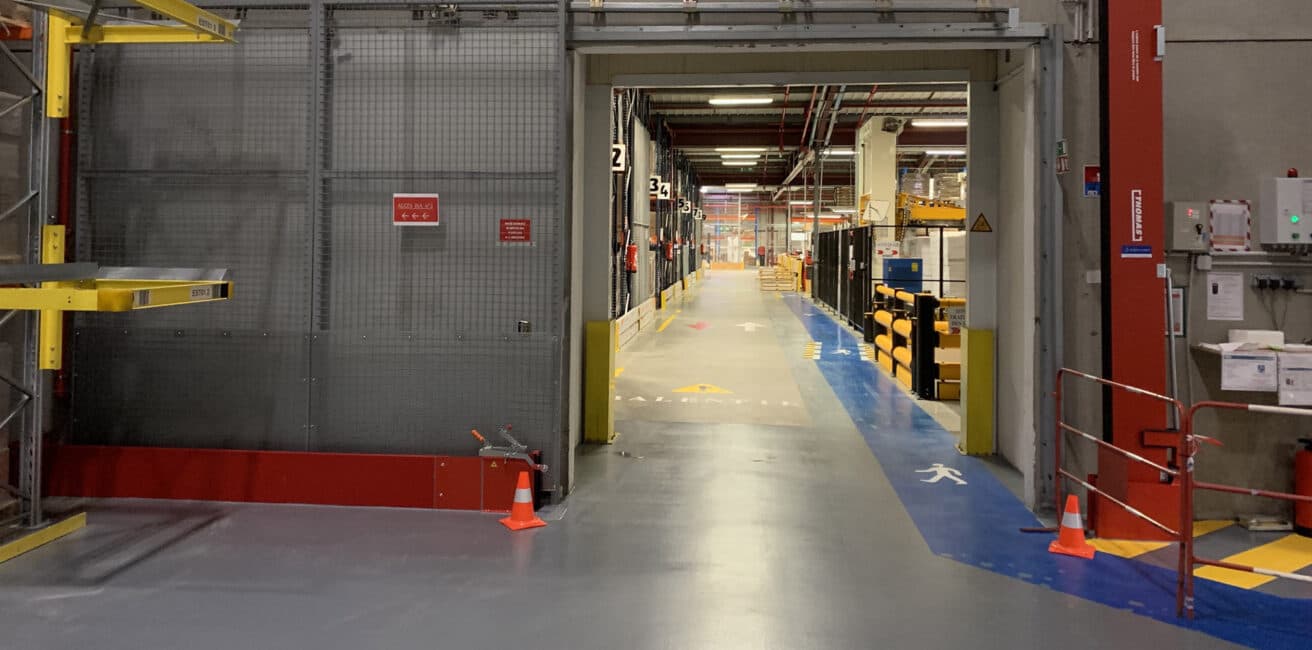 Entreprise UPSA équipée de barrières de rétention des eaux d'incendies