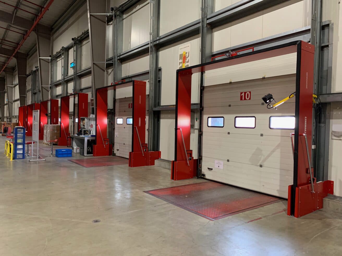 Barrière de rétention des eaux d'incendies installée à l'entreprise Kimmel.