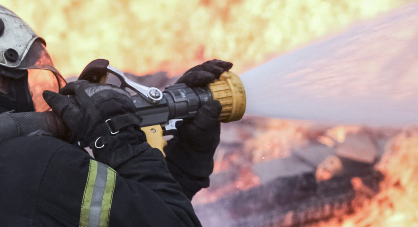 Pompier rétention des eaux d'incendies